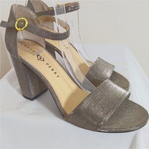 Katy Perry Collections Shimmery Sandals with High Block Heels